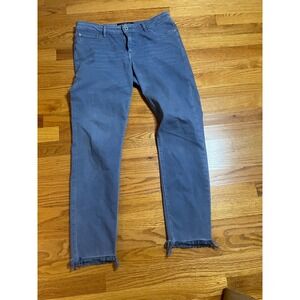 Lucky Brand Lolita Skinny Jeans Blue Frayed Hem Women Size 10 30